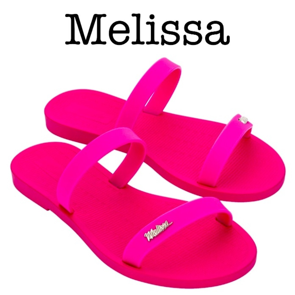 Melissa Sun Torrance Fuchsia Jelly Sandals Size 9